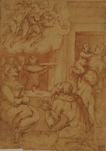 Three Angels Appear to the Family of Abraham by Giorgio Vasari